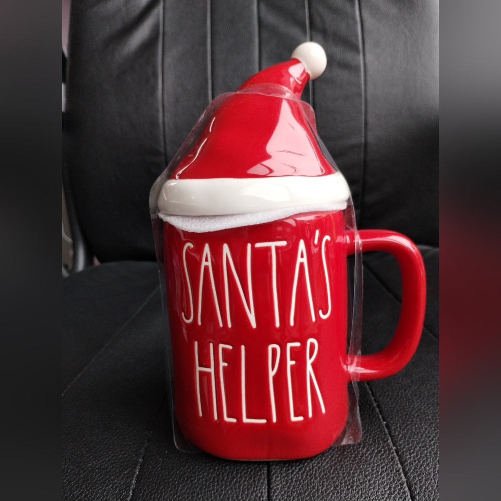 Rae Dunn Santas Helper Mug with Lid